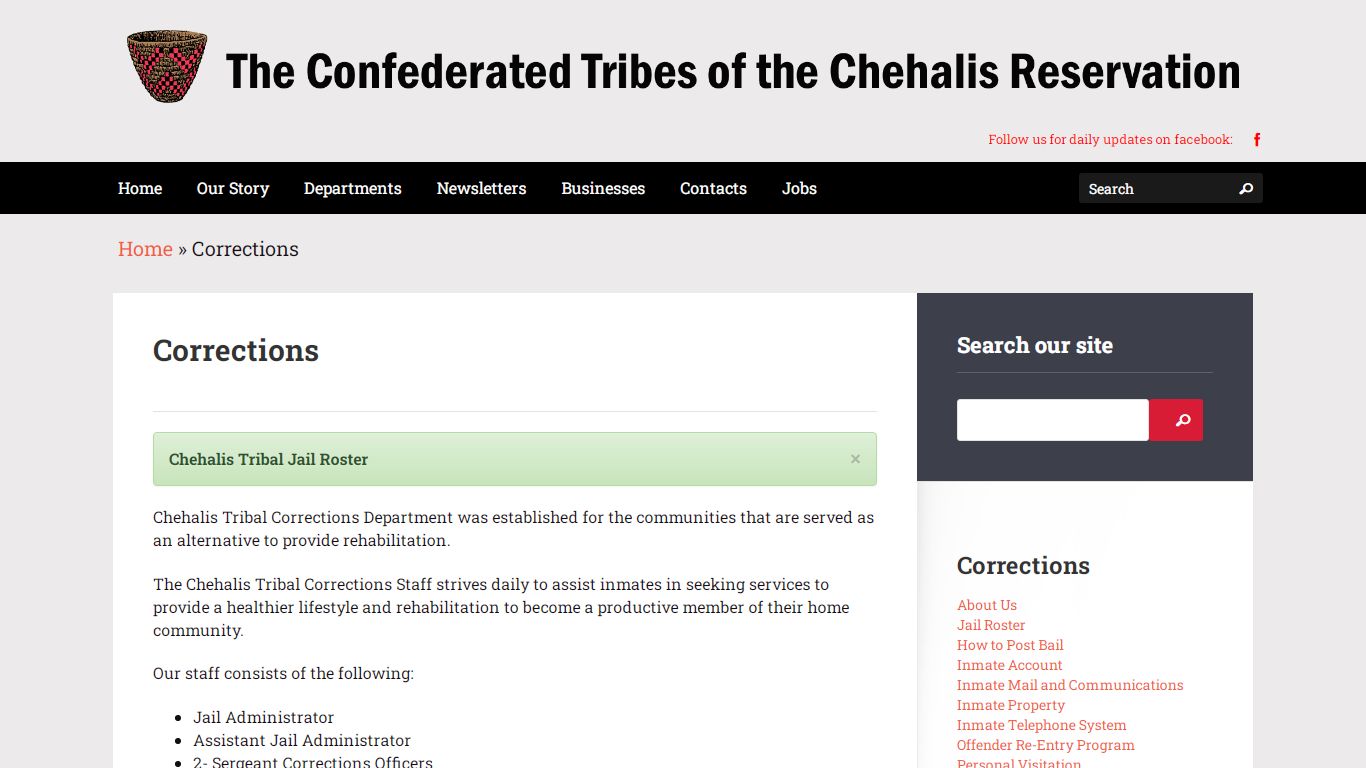 Corrections - The Chehalis Tribe